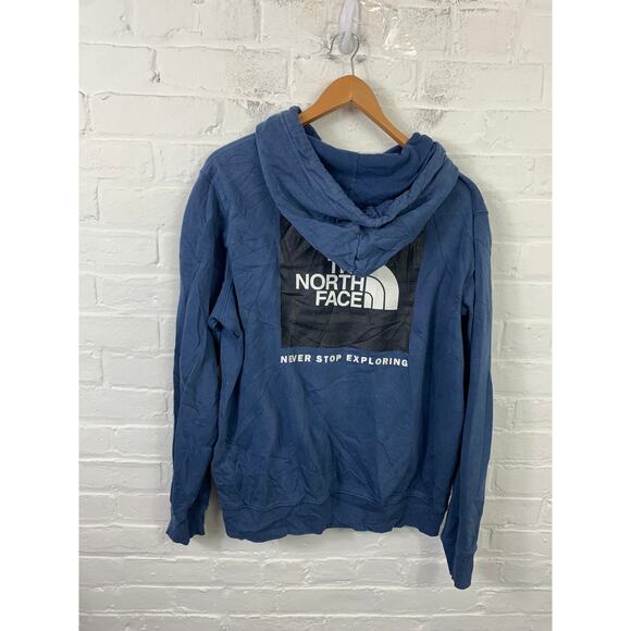 The North Face Men's Box NSE Pullover Hoodie Long Sleeve Blue Size Large - Picture 2 of 5
